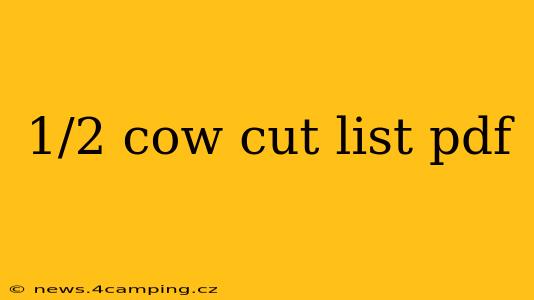 1/2 cow cut list pdf