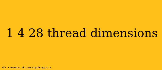 1 4 28 thread dimensions