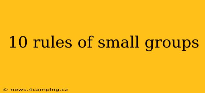 10 rules of small groups