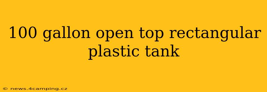 100 gallon open top rectangular plastic tank