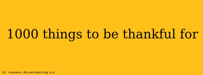 1000 things to be thankful for