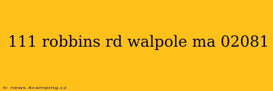111 robbins rd walpole ma 02081