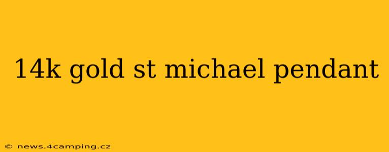 14k gold st michael pendant