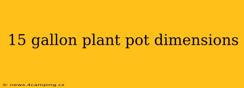 15 gallon plant pot dimensions