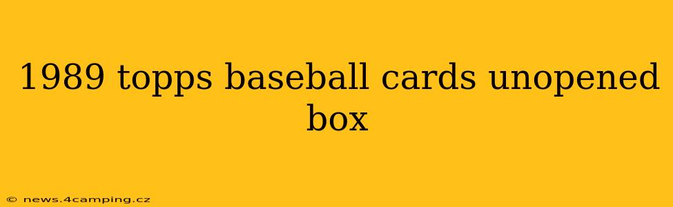 1989 topps baseball cards unopened box