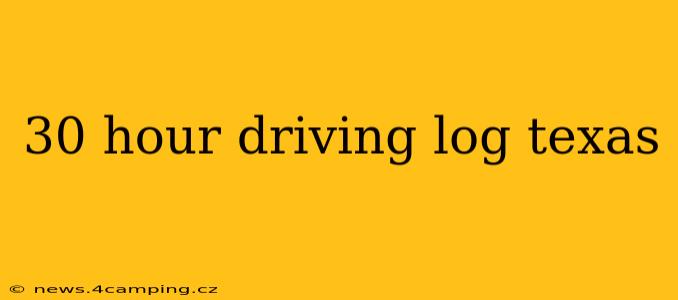 30 hour driving log texas