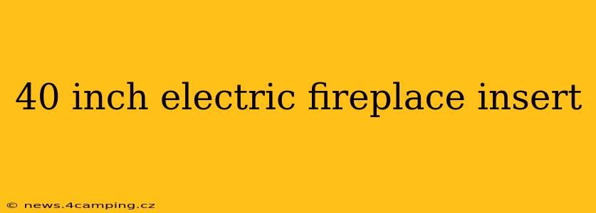 40 inch electric fireplace insert