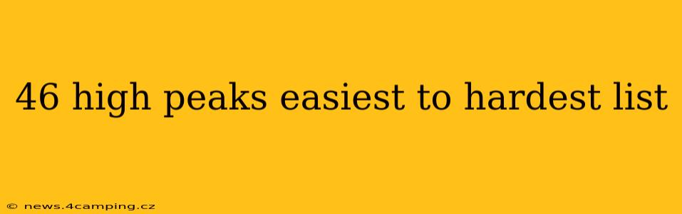 46 high peaks easiest to hardest list
