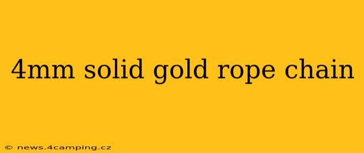 4mm solid gold rope chain