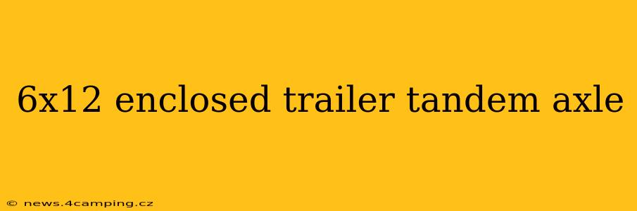 6x12 enclosed trailer tandem axle