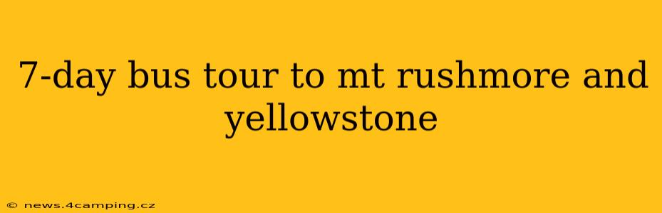 7-day bus tour to mt rushmore and yellowstone