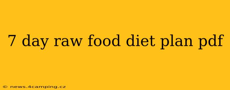 7 day raw food diet plan pdf