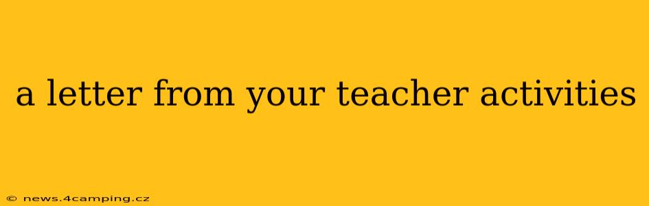 a letter from your teacher activities