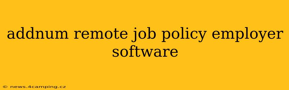 addnum remote job policy employer software