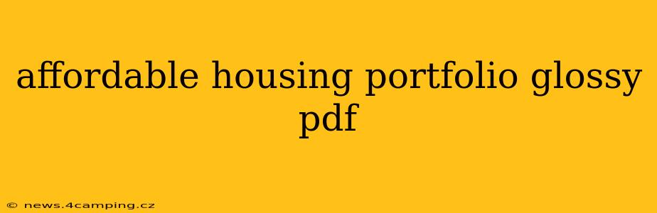 affordable housing portfolio glossy pdf