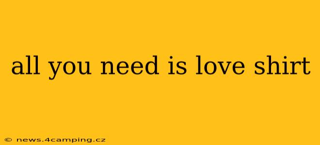 all you need is love shirt