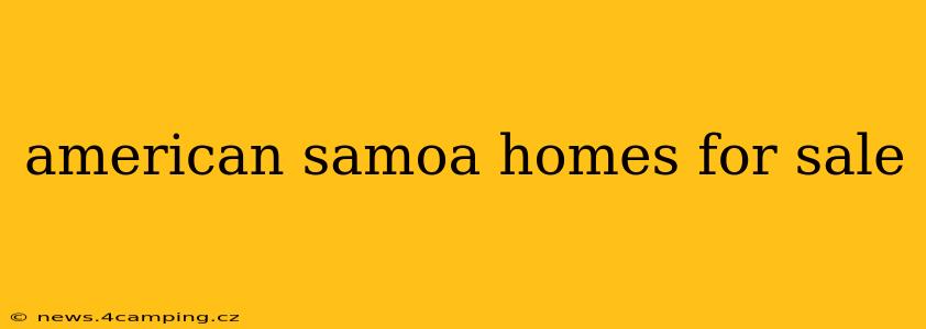 american samoa homes for sale