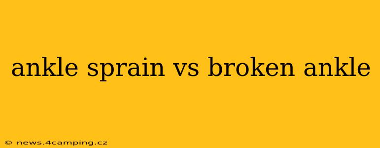 ankle sprain vs broken ankle