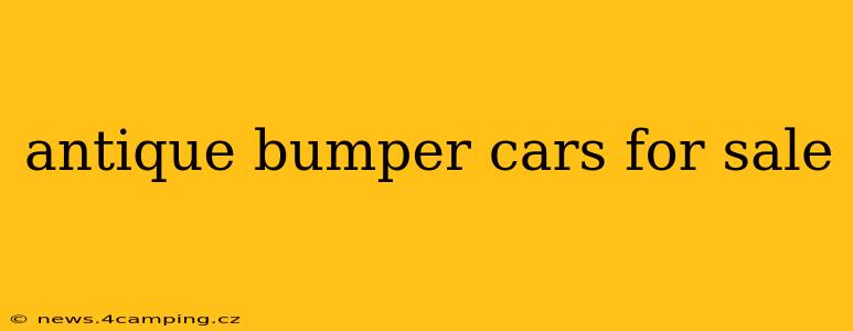 antique bumper cars for sale