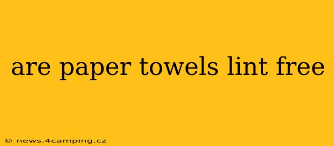 are paper towels lint free
