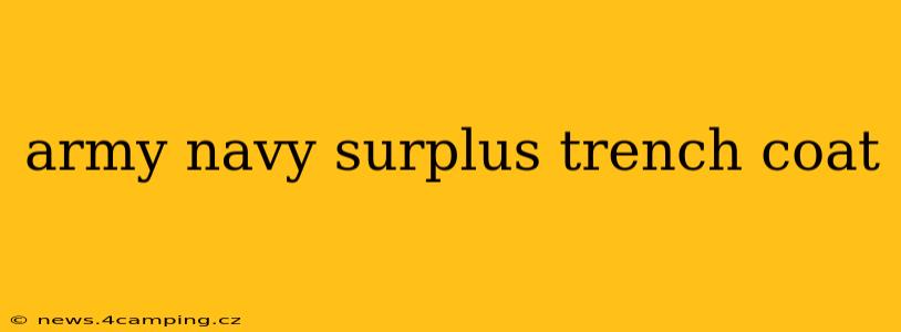 army navy surplus trench coat