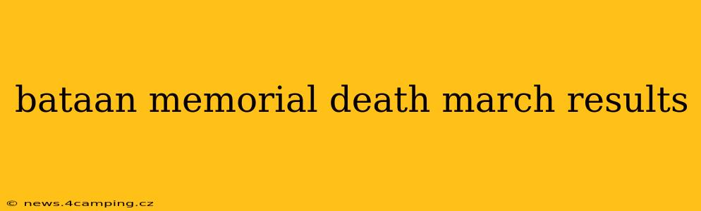 bataan memorial death march results