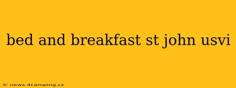 bed and breakfast st john usvi