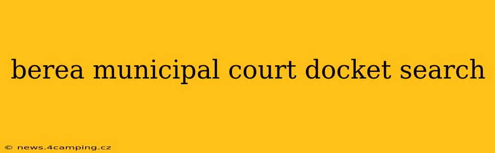 berea municipal court docket search