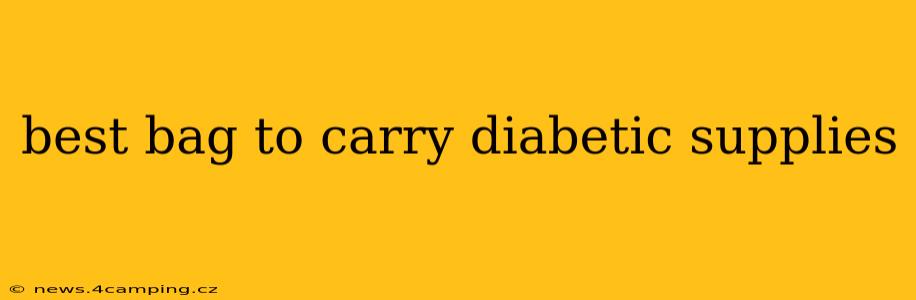 best bag to carry diabetic supplies