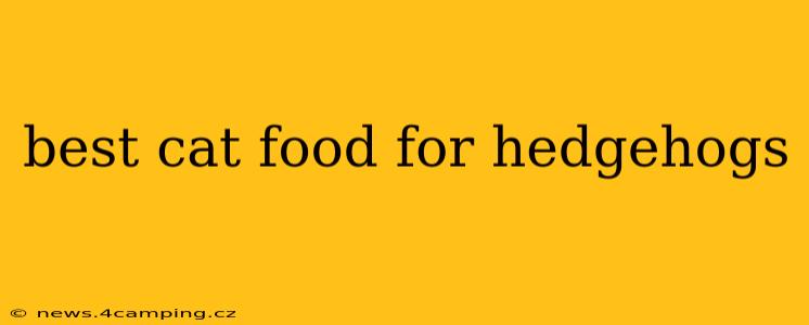 best cat food for hedgehogs