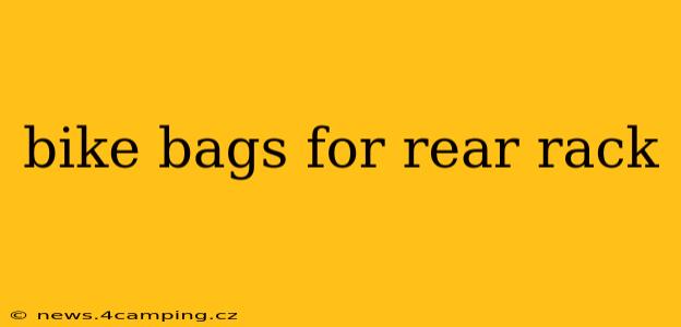 bike bags for rear rack