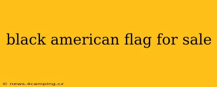 black american flag for sale