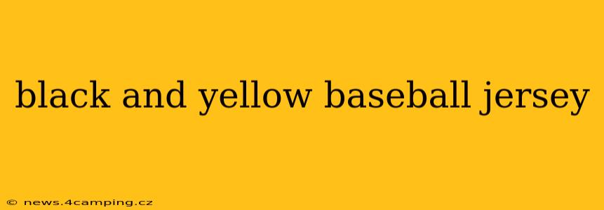 black and yellow baseball jersey