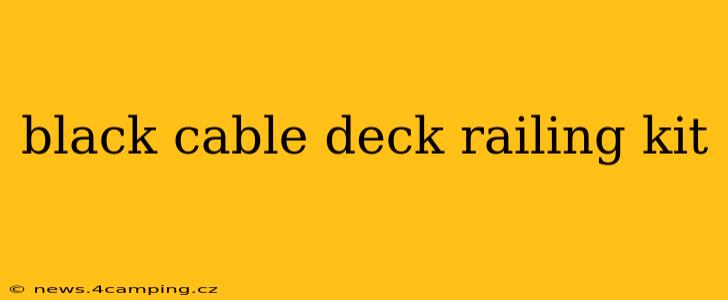black cable deck railing kit