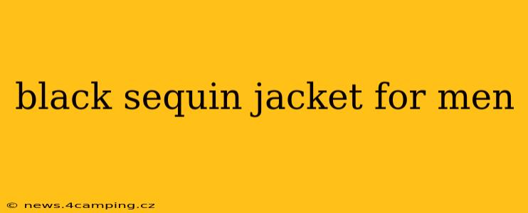 black sequin jacket for men