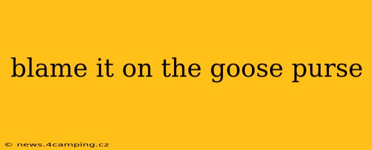 blame it on the goose purse