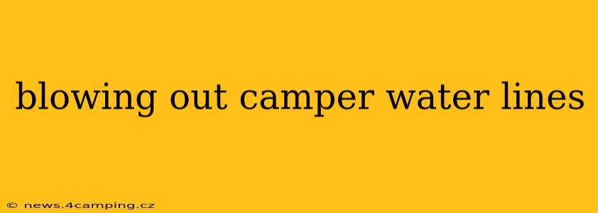 blowing out camper water lines