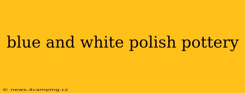 blue and white polish pottery
