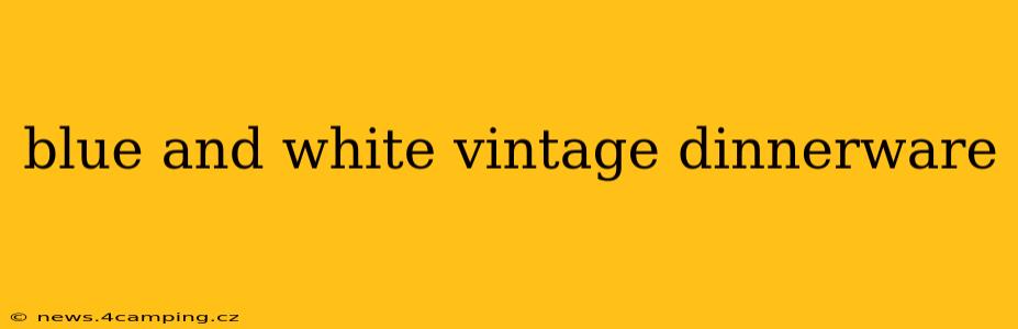 blue and white vintage dinnerware