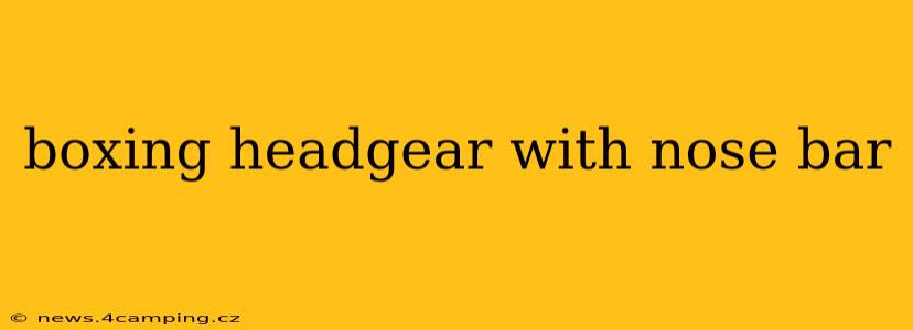 boxing headgear with nose bar
