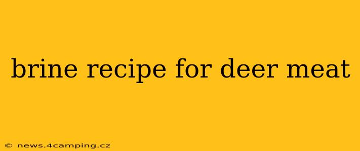 brine recipe for deer meat