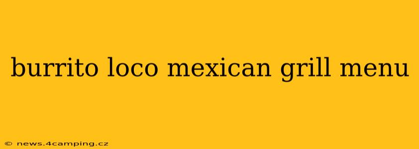burrito loco mexican grill menu