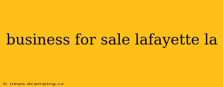 business for sale lafayette la