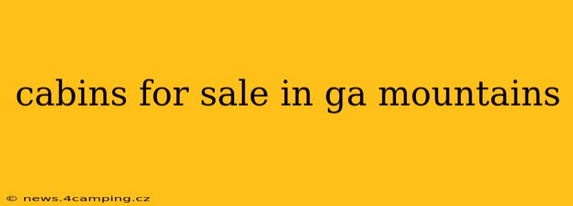cabins for sale in ga mountains
