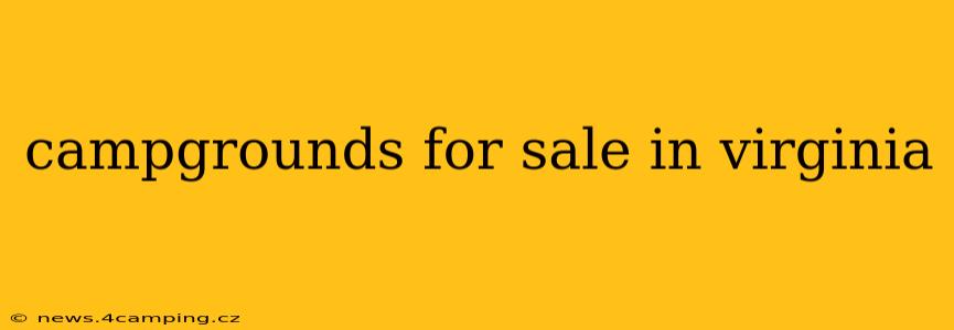 campgrounds for sale in virginia
