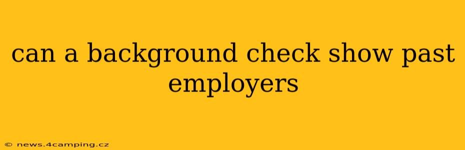 can a background check show past employers