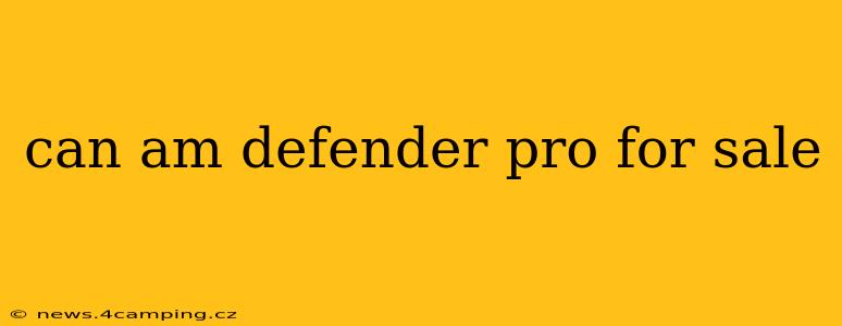 can am defender pro for sale