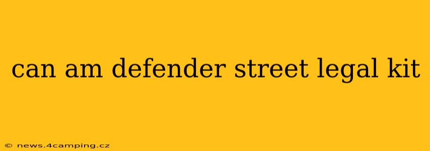 can am defender street legal kit