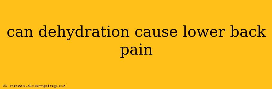 can dehydration cause lower back pain