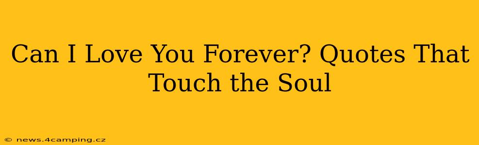 Can I Love You Forever? Quotes That Touch the Soul